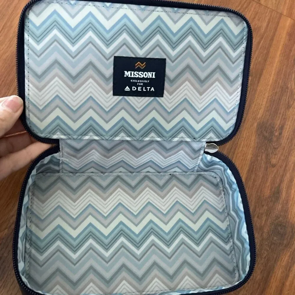 Missoni for delta navy bag travel bag cosmetic bag